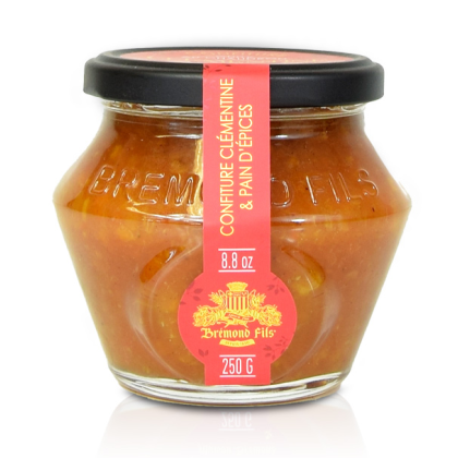 Confiture de Noel clémentine saveur pain d'epices - Maison Bremond - 250 g | Livraison de boissons Gaston