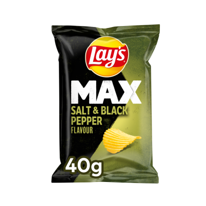 Lay s Max Salt - Black Pepper  - 20 x 40 g | Livraison de boissons Gaston