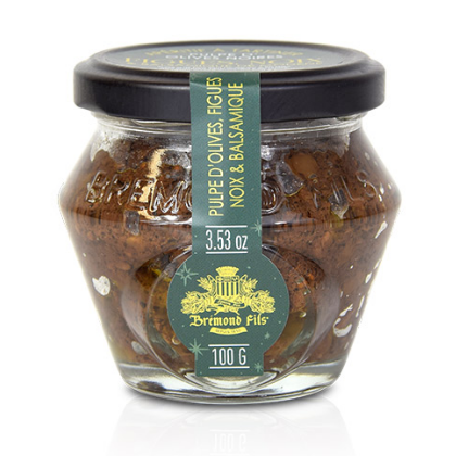 Pulpe d'olives noires aux figues et noix balsamique de modène- Maison Bremond - 100 g | Livraison de boissons Gaston